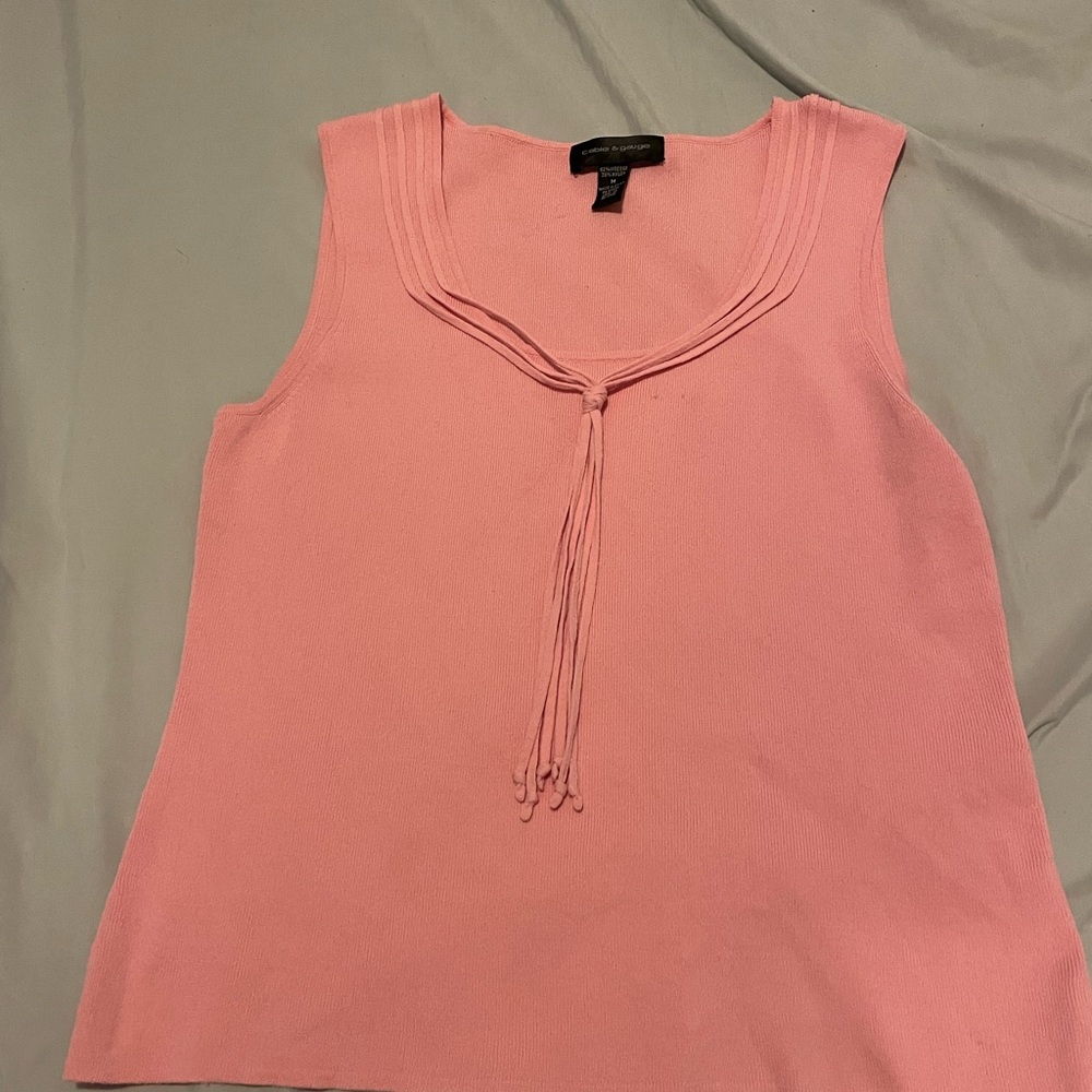 Cable & Gauge Pink Sleeveless Tank Top